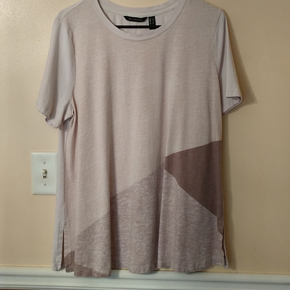 H by Halston Color Block T-Shirt Large